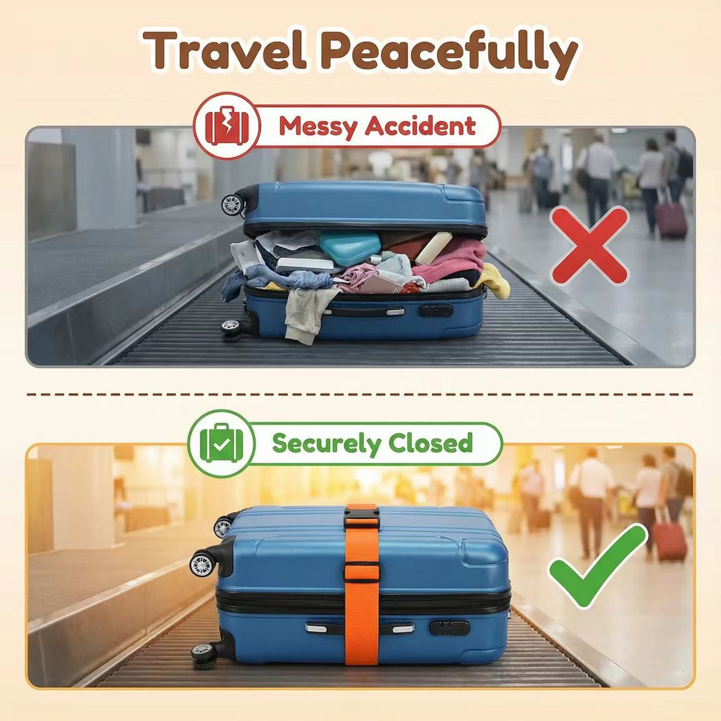 2pcs luggage straps quick release anti theft suitcase belts