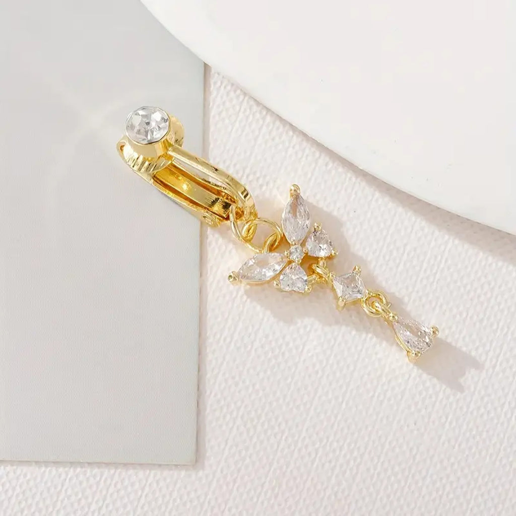 womens   tassel fashion belly button clip no