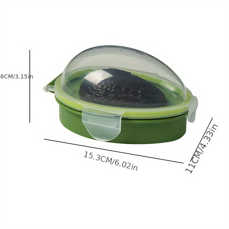 1pc reusable avocado crisper storage container dark green