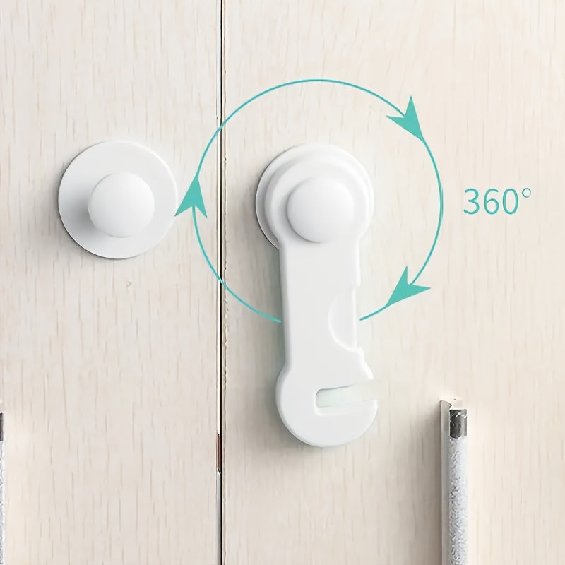 10pcs heavy duty white plastic safety lock set easy no tool