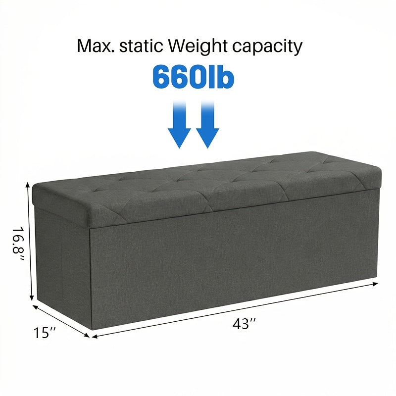 30 43 inch heavy duty folding storage   bench shoe