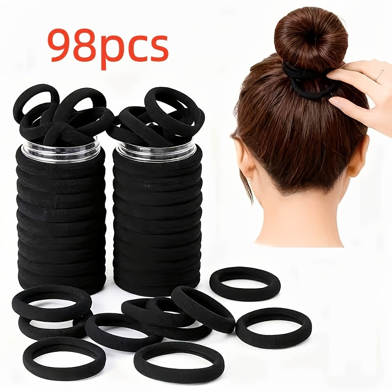 49 98pcs   hair tie super elastic hair rope durable