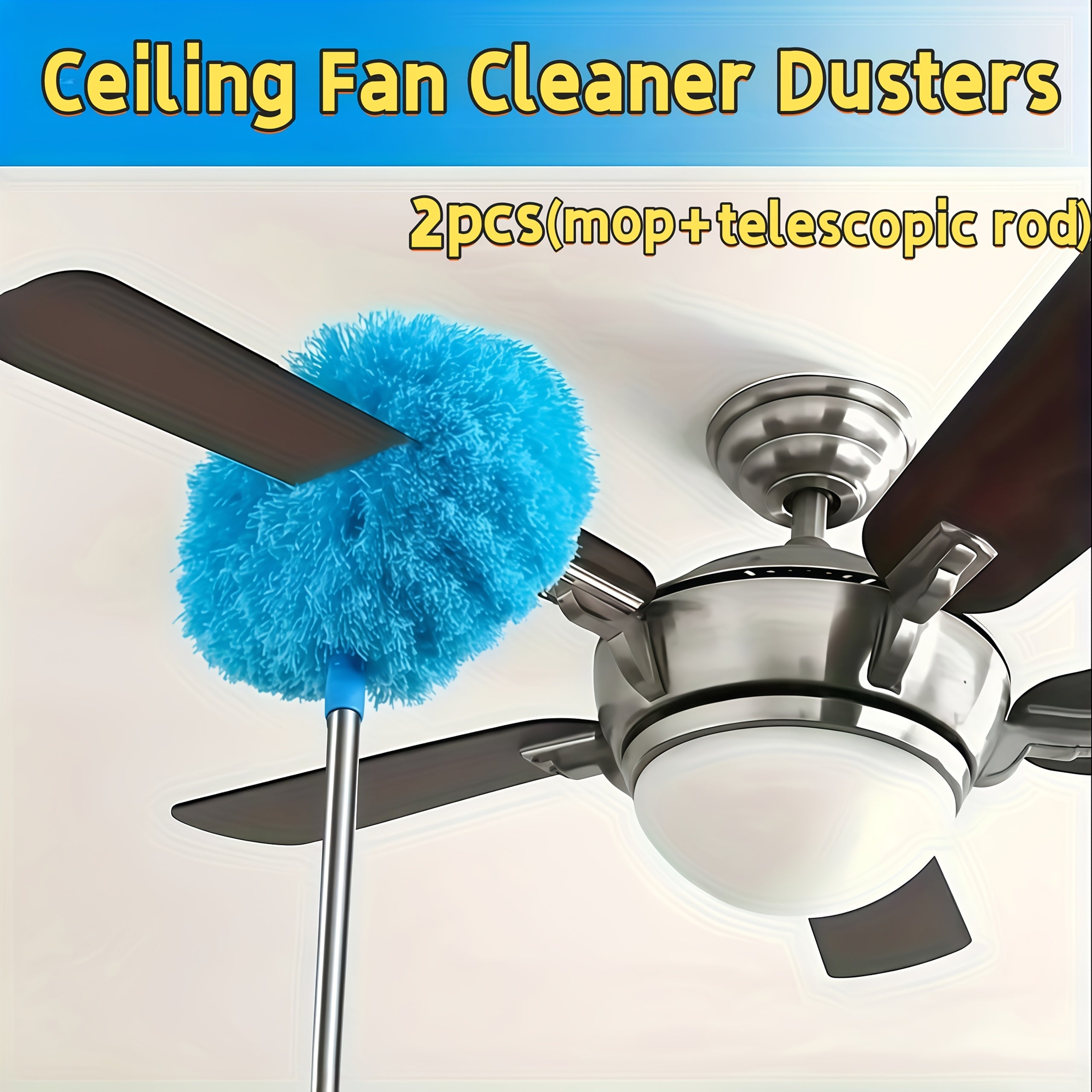home dusting mop telescopic pole ceiling fan duster ceiling
