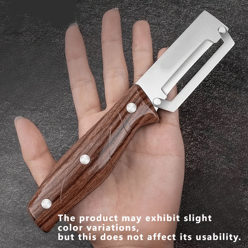 2pcs stainless steel wooden handle peeler commercial