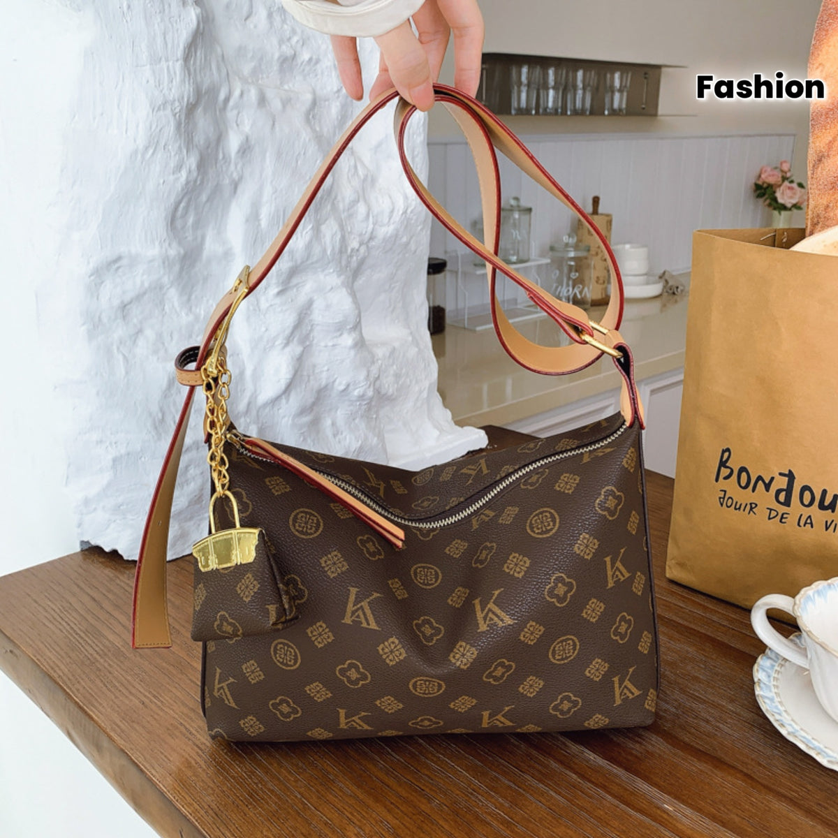 large capacity commuter tote bag new stylish retro underarm