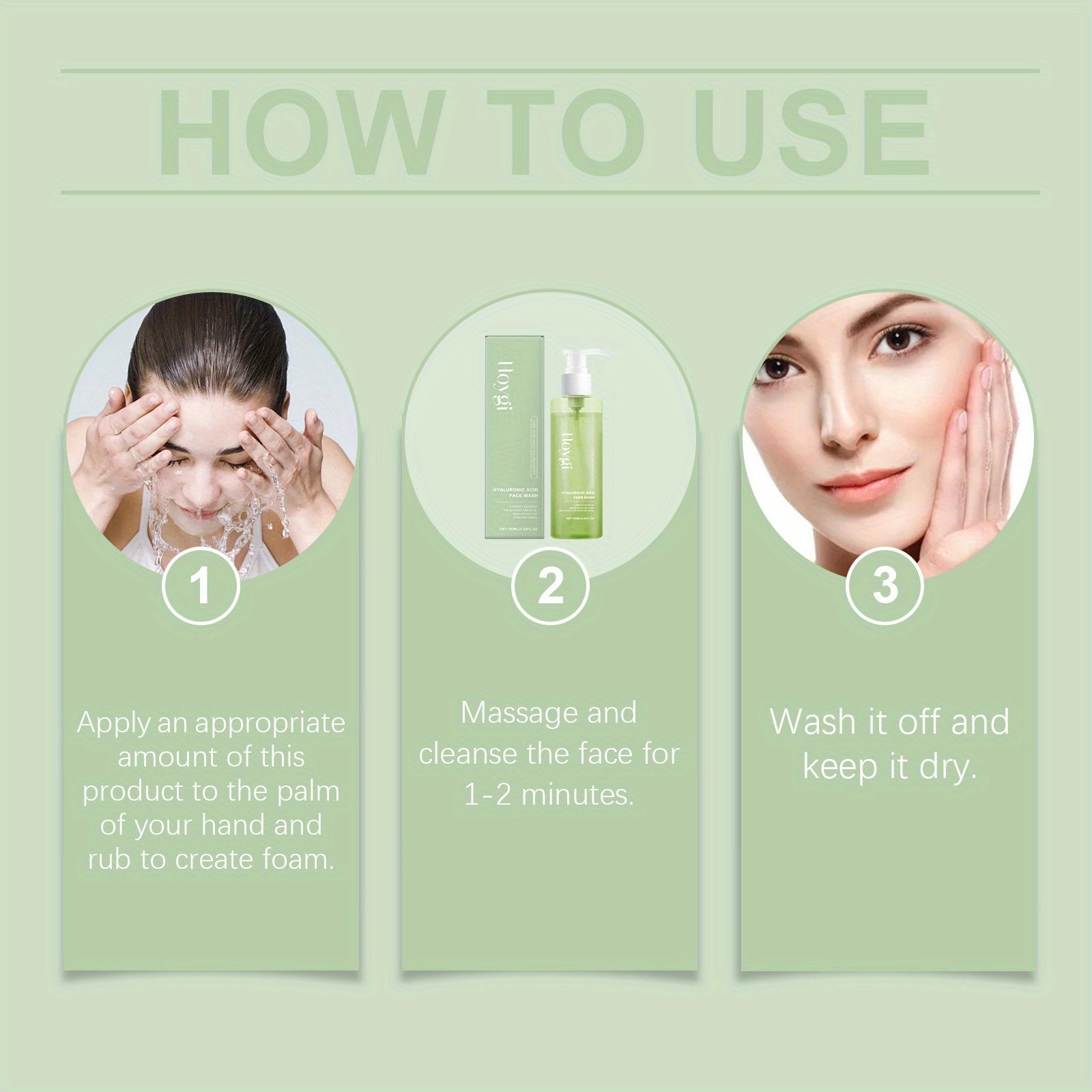 gentle hyaluronic acid cleansing gel aloe oat ingredients