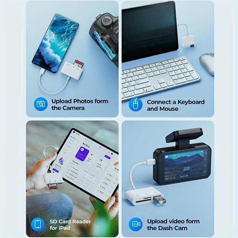 3 in 1 usb c sd card reader fast transfer
