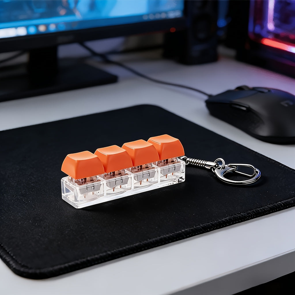 mechanical keyboard keycap fidget keychain 4 button press