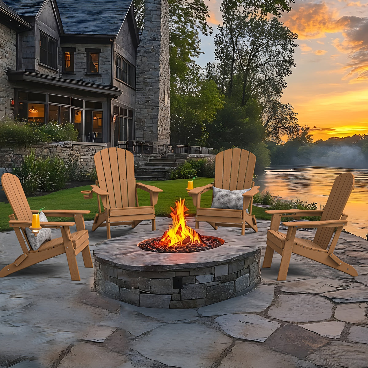 hdpe folding adirondack chair 4pack 6pack weather fire pit