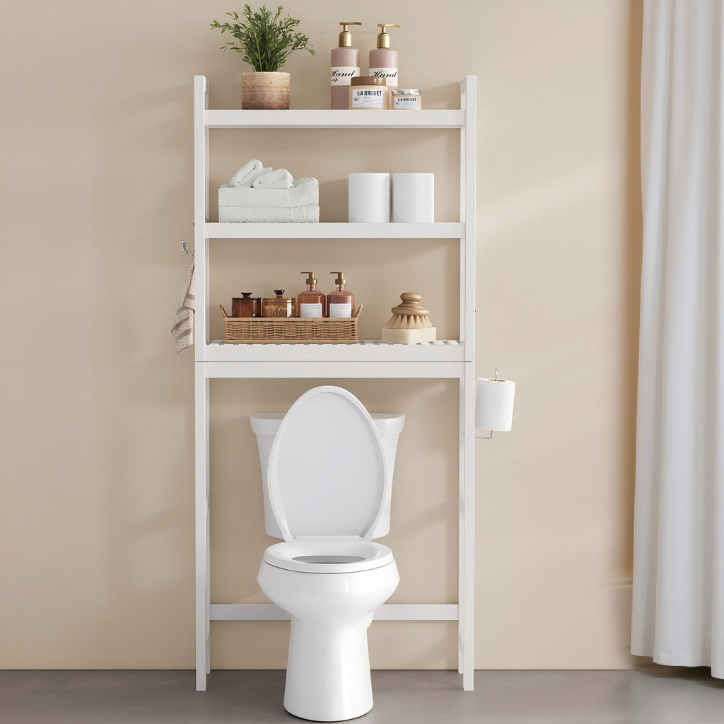 shelf unit toilet bathroom organizer