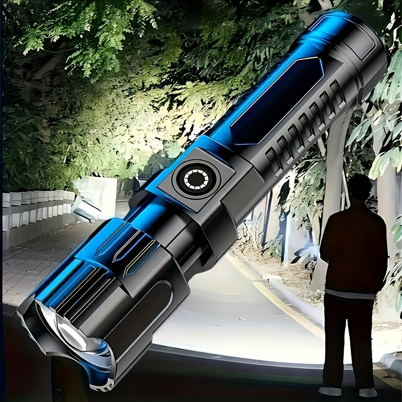 2 high power zoom flashlights outdoor multi functional