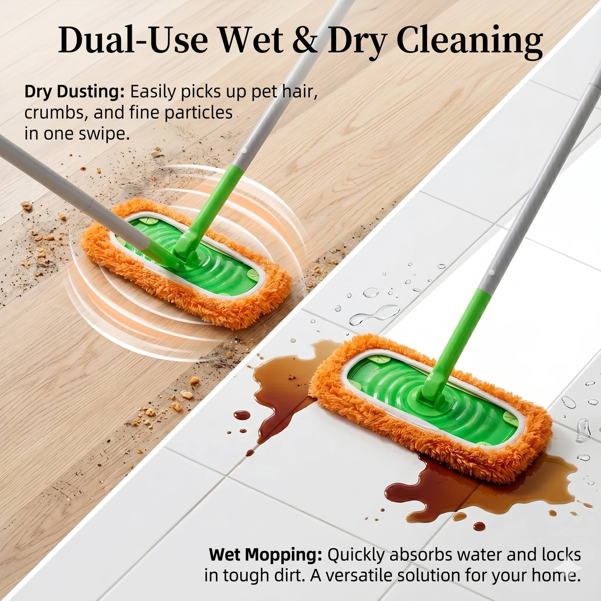 4pcs washable microfiber mop pads