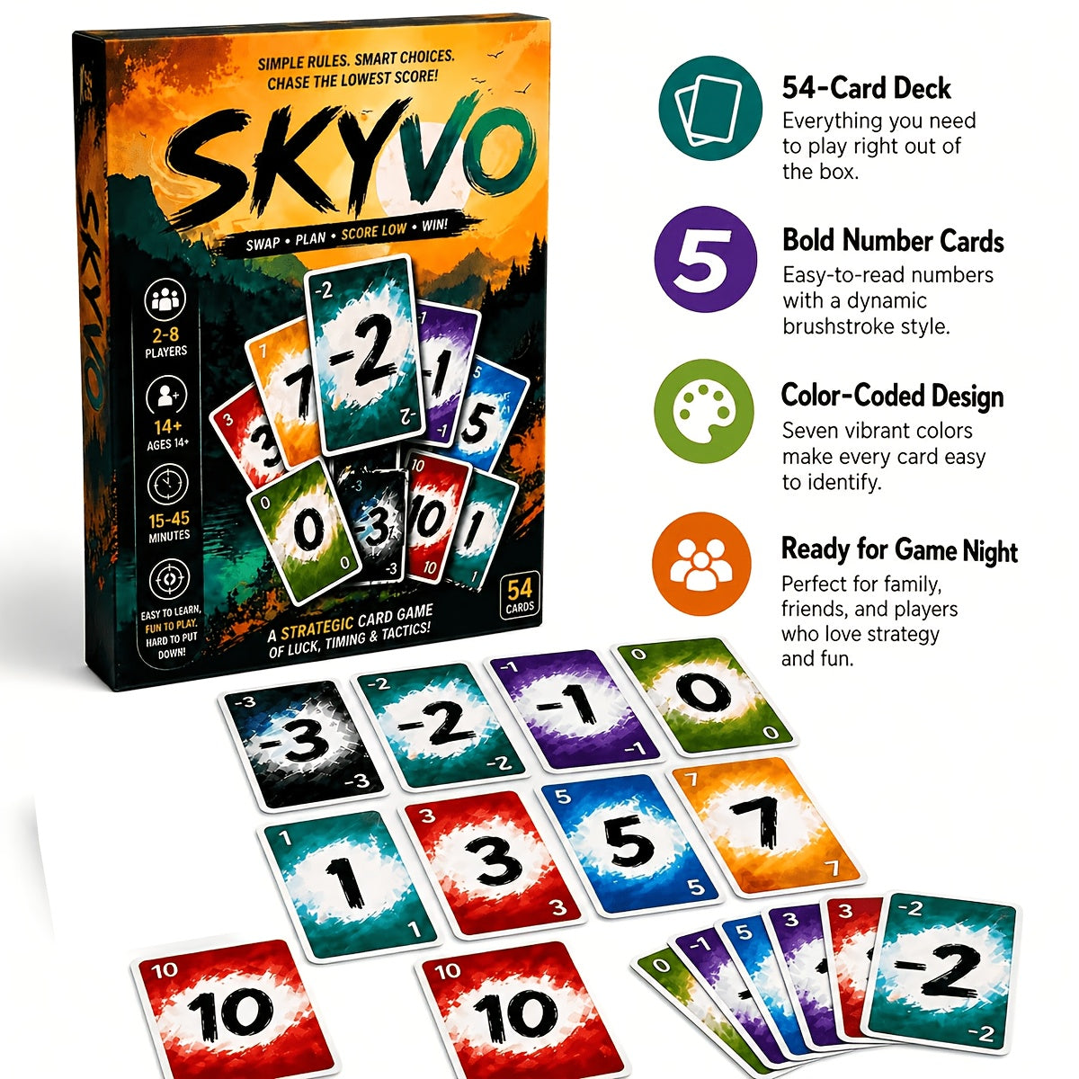 1pc strategy digital matching card game quick scoring