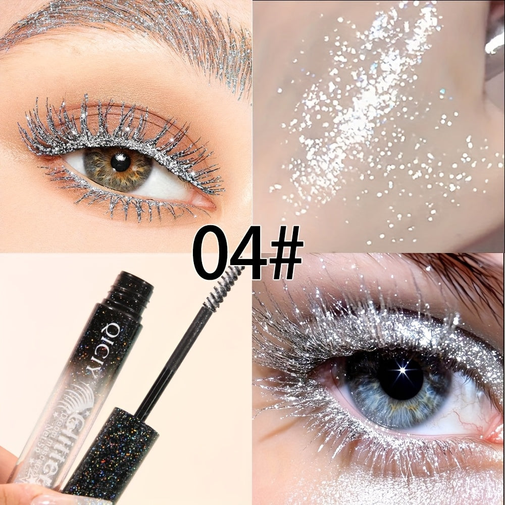 long lasting sparkling mascara metal spiral brush volume