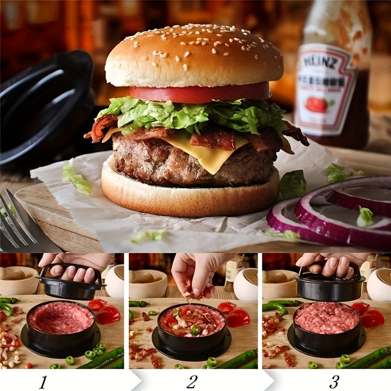 1pc 3 in 1 hamburger press meat patty press cheeseburger