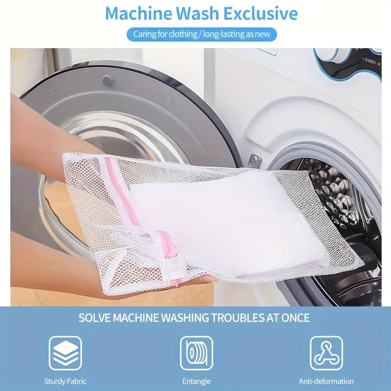 2pcs laundry bag set thick mesh storage bag protective