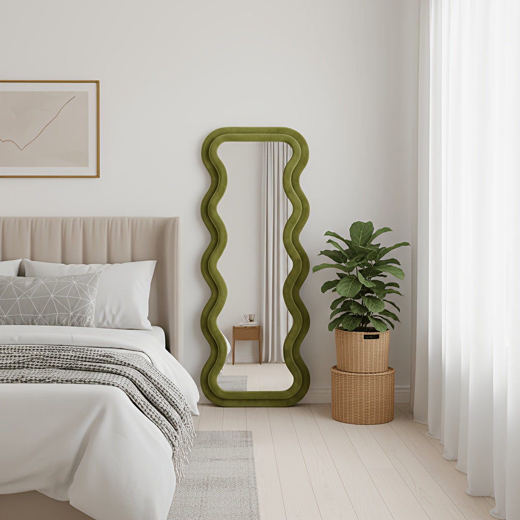standing mirror suitable nursery   shatterproof