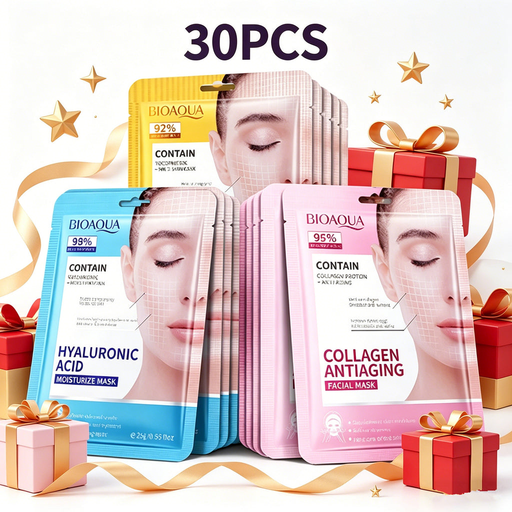 hyaluronic acid collagen face mask set 30pcs