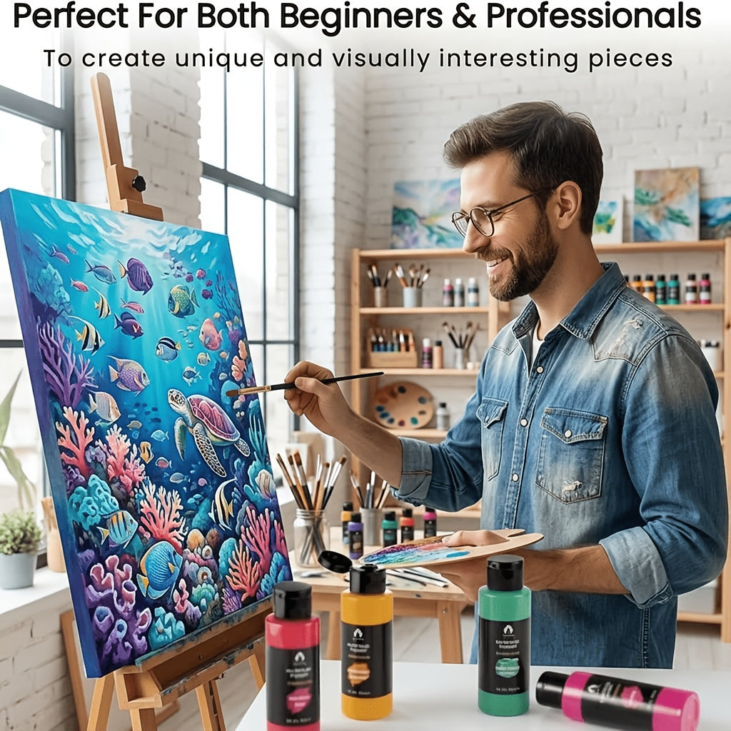 24 colors artist paint set 12 premium