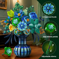 1309pcs scale artificial flower building vase peacock plant