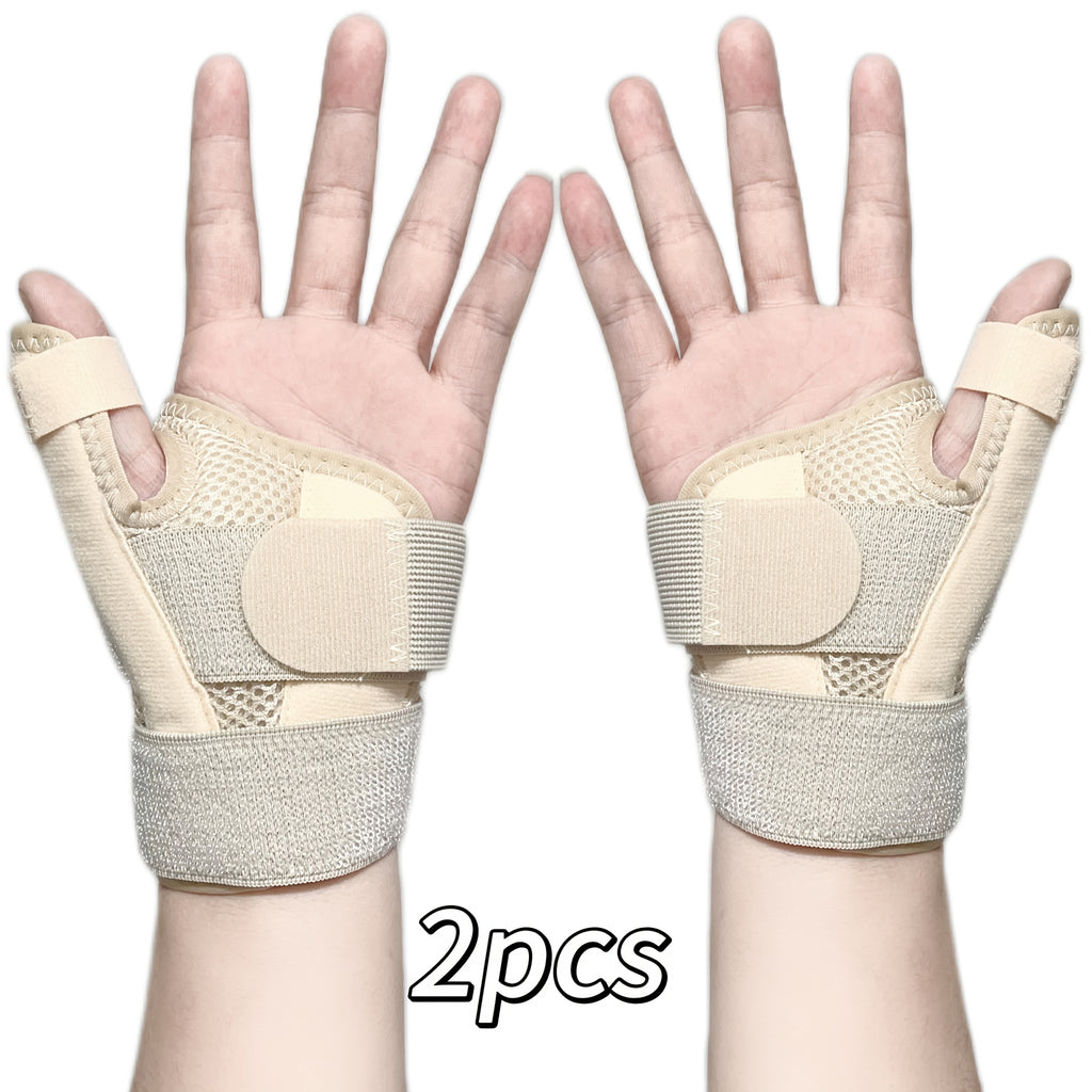 2pcs adjustable thumb wrist support braces breathable fabric