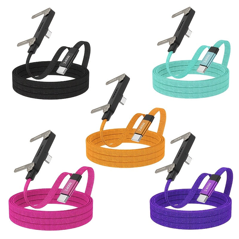 240w fast charging folding data cable built in bracket type