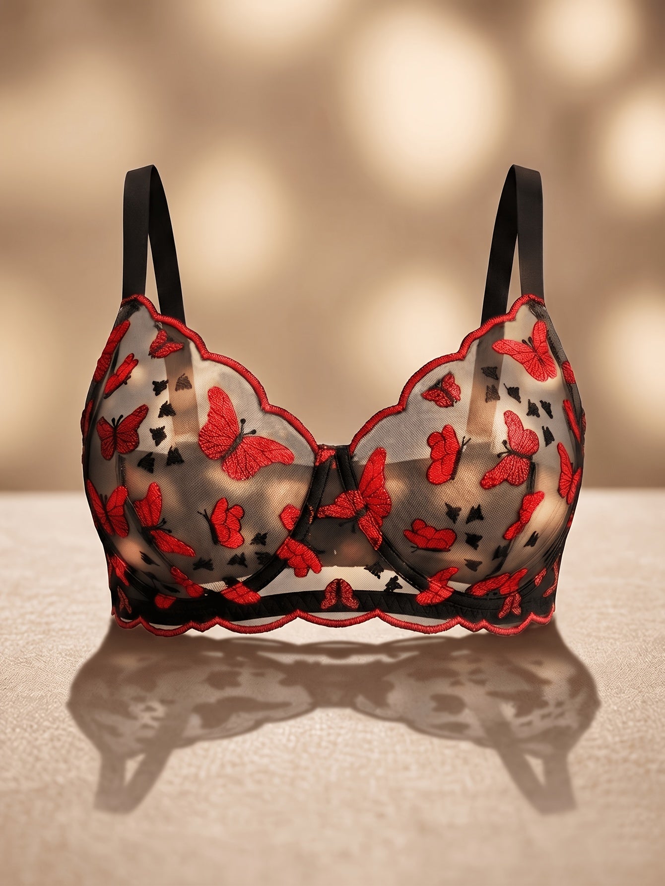 1pc womens plus size bra embroidery   comfortable
