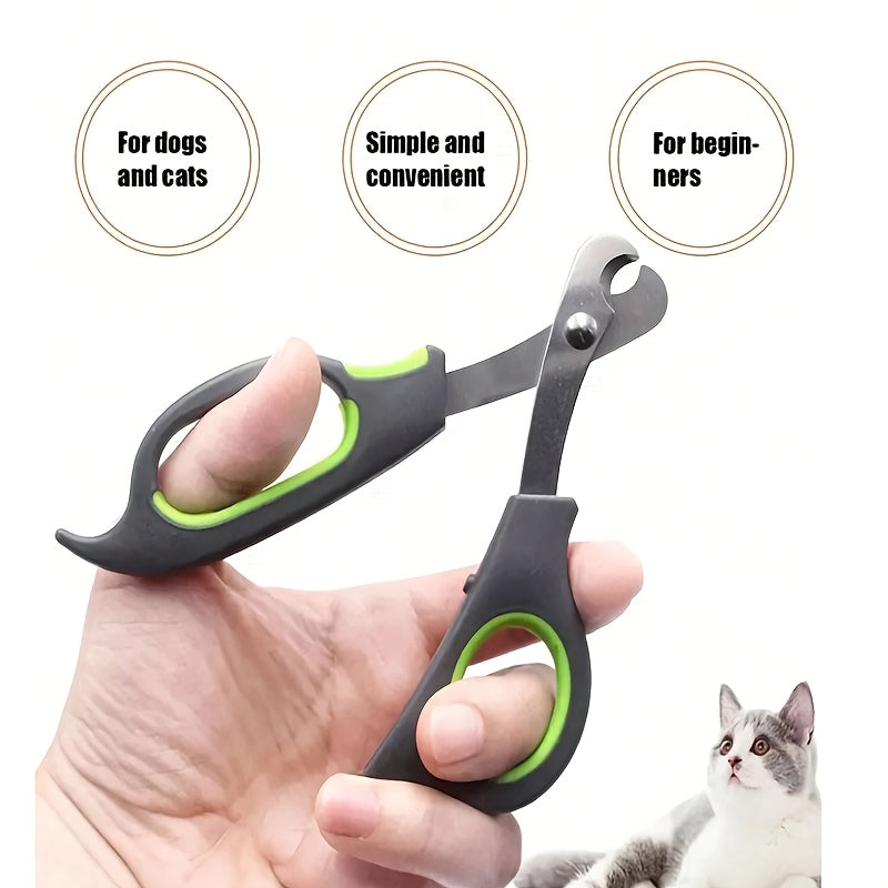 1 black green stainless steel pet nail clipper