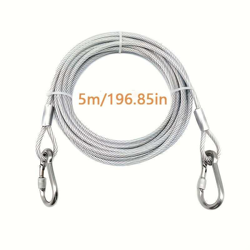 stainless   leash features reflective rust proof