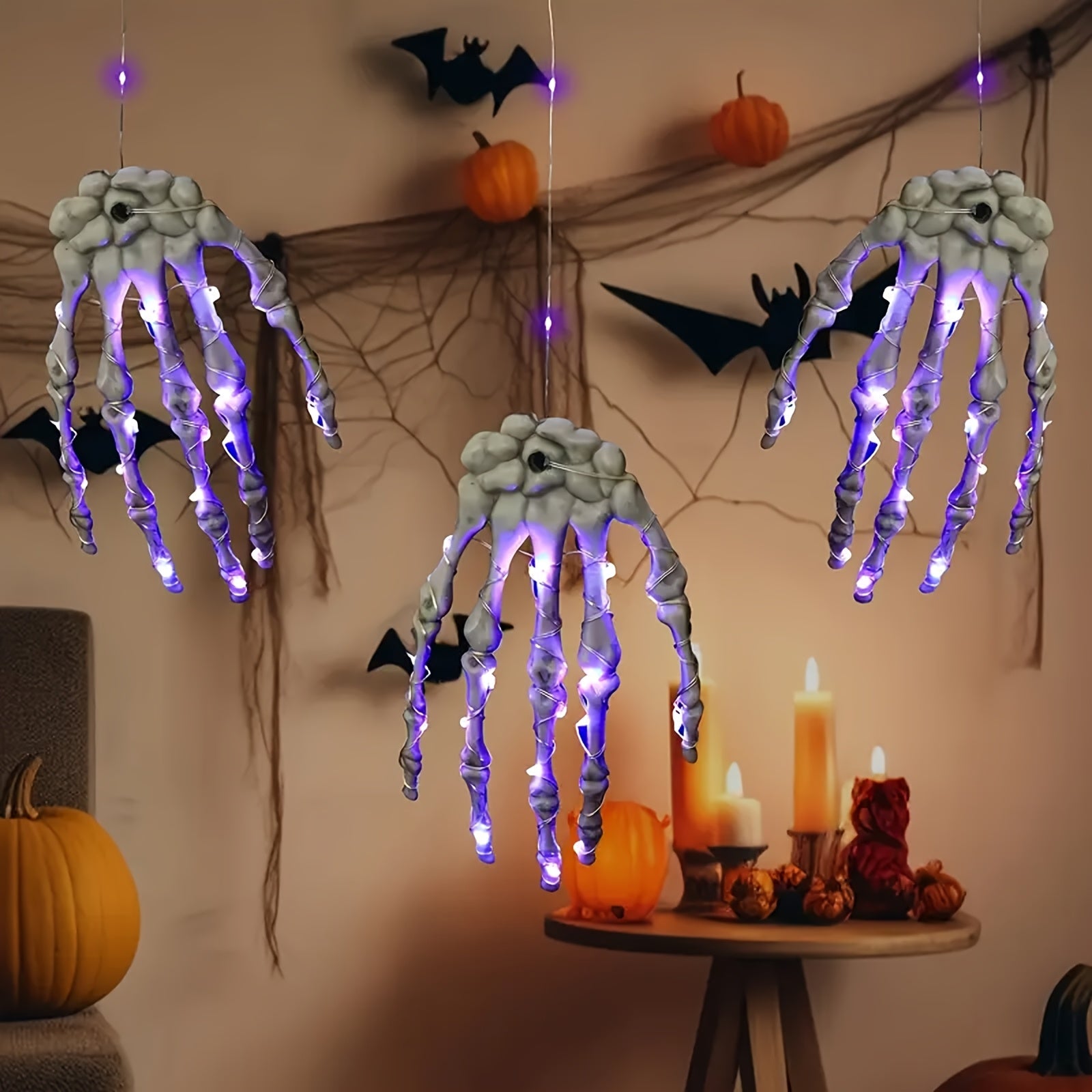 1pc halloween skeleton hand   20   string