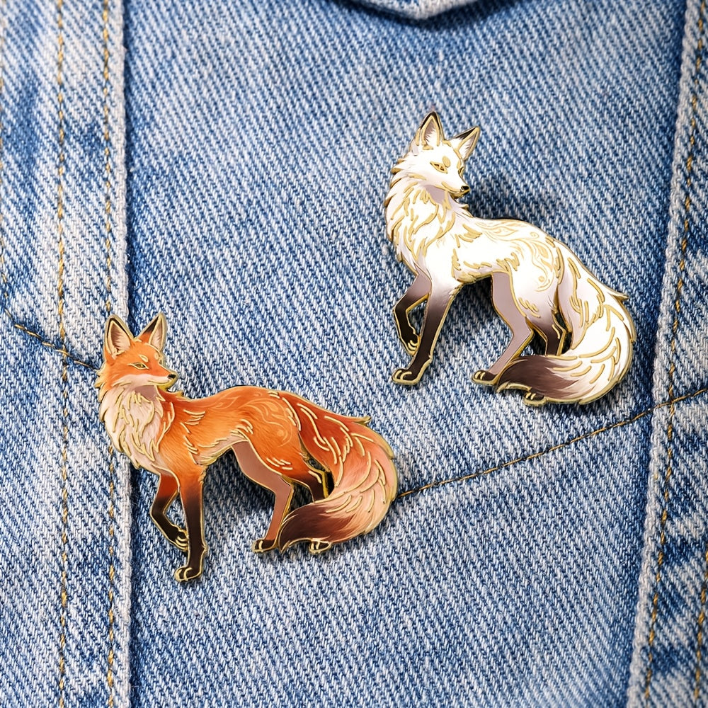 fantasy gradient elegant     fox enamel pin