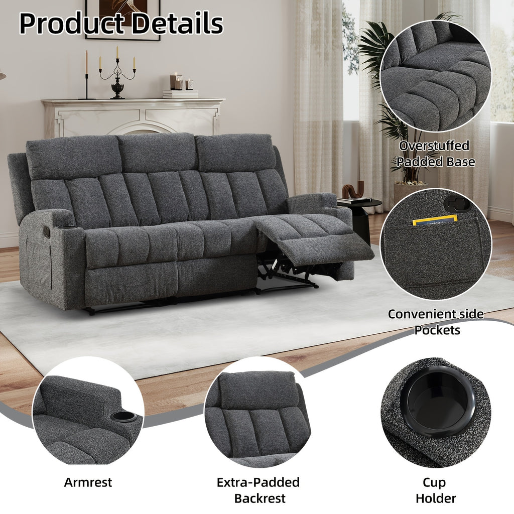 1pc 3pcs manual recliner living room set 1 seater 2 seater 3